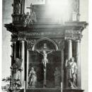 Bartenstein, Johanniskirche, Altaraufsatz, um 1720, Bildhauer Joseph Anton Kraus (zugeschrieben)